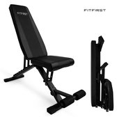 FitFirst® Fitnessbank - Extra Brede Rugleuning - Tot 300KG - Maximale Stabiliteit - Inklapbaar en in 32 standen Verstelbaar - Licht en robuust - Halterbank - Trainingsbank