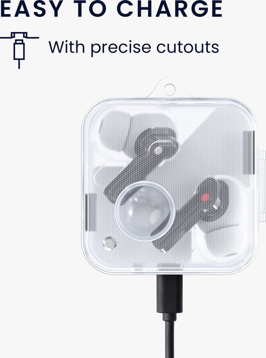kwmobile case compatibel met Nothing Ear (1) - Cover voor oordopjes case - Zacht silicone - In transparant