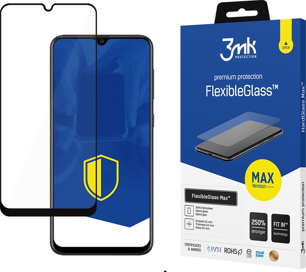 Samsung Galaxy A50 Black - 3mk FlexibleGlass Max