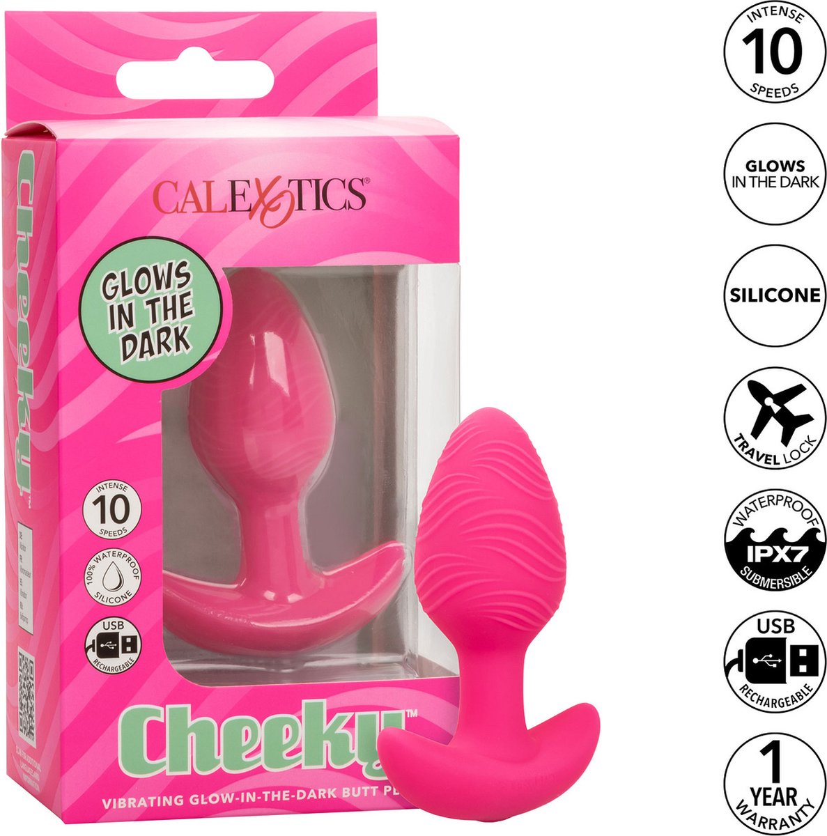 Cheeky Glow Vibrating Plug S