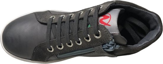 Naturino - Clay Star- taille 33 - baskets hautes en cuir à lacets et fermeture éclair - gris