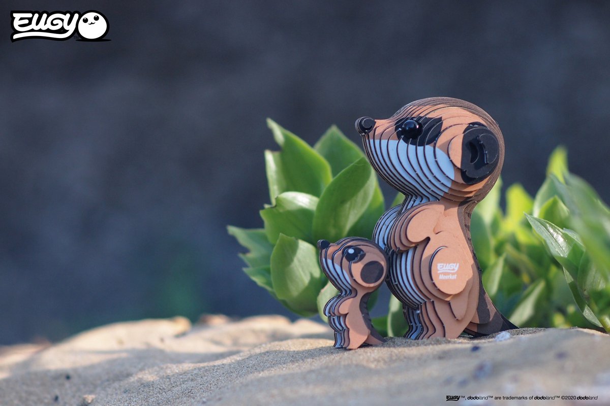 EUGY 3D Puzzel - Meerkat - Wilde Dieren - Duurzaam - Verzamel Ze Allemaal - 6 Jaar — afbeelding 3