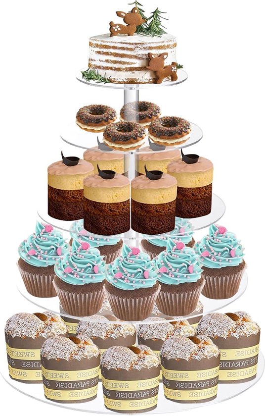 Acryl Zylinder Sockel: Hochzeitstorte Dessert Display