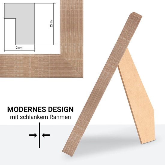 FRAMO 35 fotolijsten 96 x 32 cm (goud eenvoudig) op maat gemaakt, 35 mm breed MDF-houten lijst lijst incl. sterk ontspiegeld anti-reflecterend kunstglas, stabiele achterwand en hangers
