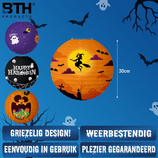 Lampionstokje - Halloween - Lampion - Decoratie Buiten - Versiering - Treklampion - Set - Sint Maarten - Licht van BTH — afbeelding 3