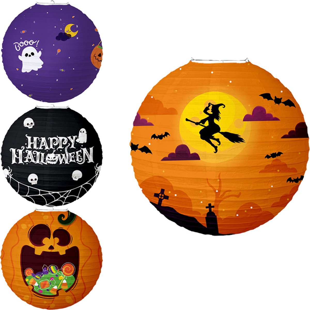 Lampionstokje - Halloween - Lampion - Decoratie Buiten - Versiering - Treklampion - Set - Sint Maarten - Licht