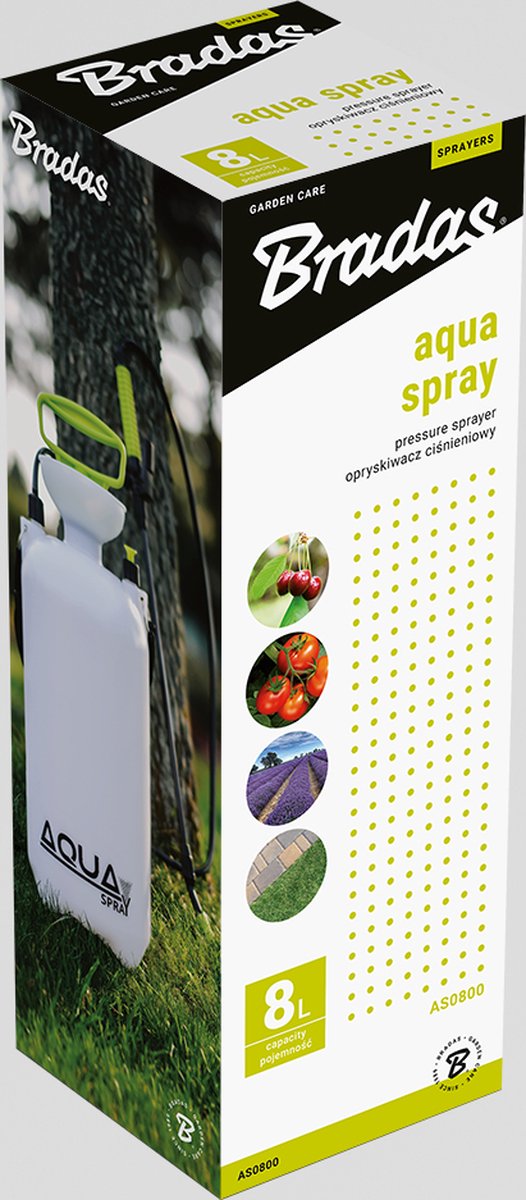 Bradas AQUA SPRAY druksproeier 8 L - Gifspuit - Drukspuit - Vernevelspuit - Onkruidbestrijding - Onkruidspuit - Tuin - Spuit - Hoge kwaliteit van Merkloos	 — afbeelding 4