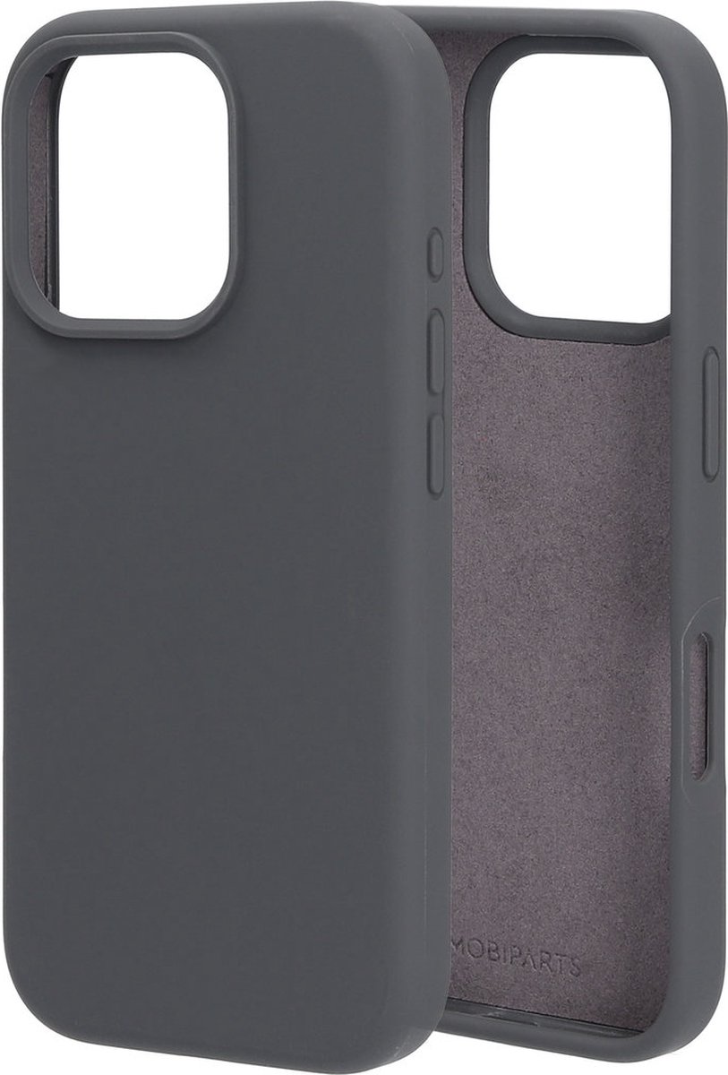 Mobiparts hoesje geschikt voor de Apple iPhone 16 Pro - Siliconen - Grijs