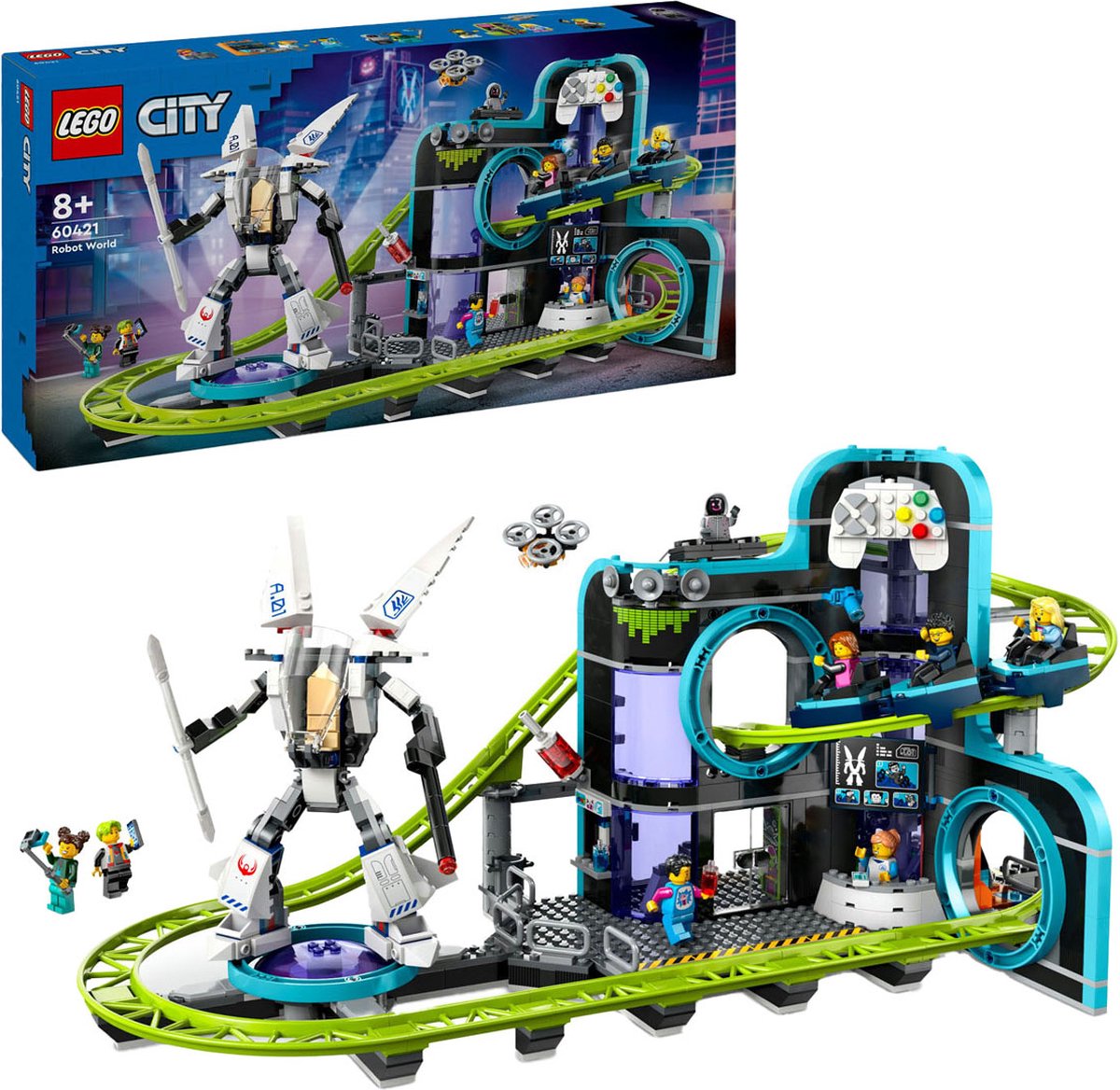 LEGO City Achtbaan in Robotwereld speelgoed - 60421 — afbeelding 25