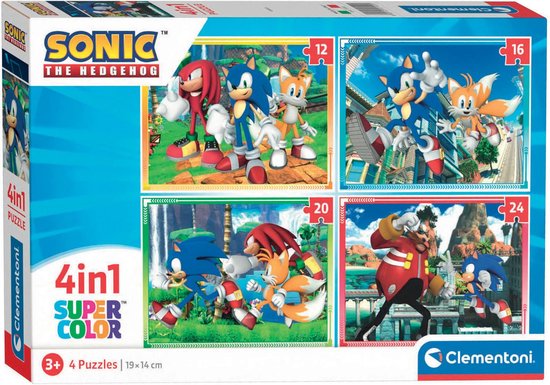 Clementoni Sonic Puzzel - Kinderpuzzel - 4-in-1 puzzel - Vanaf 3 jaar | bol