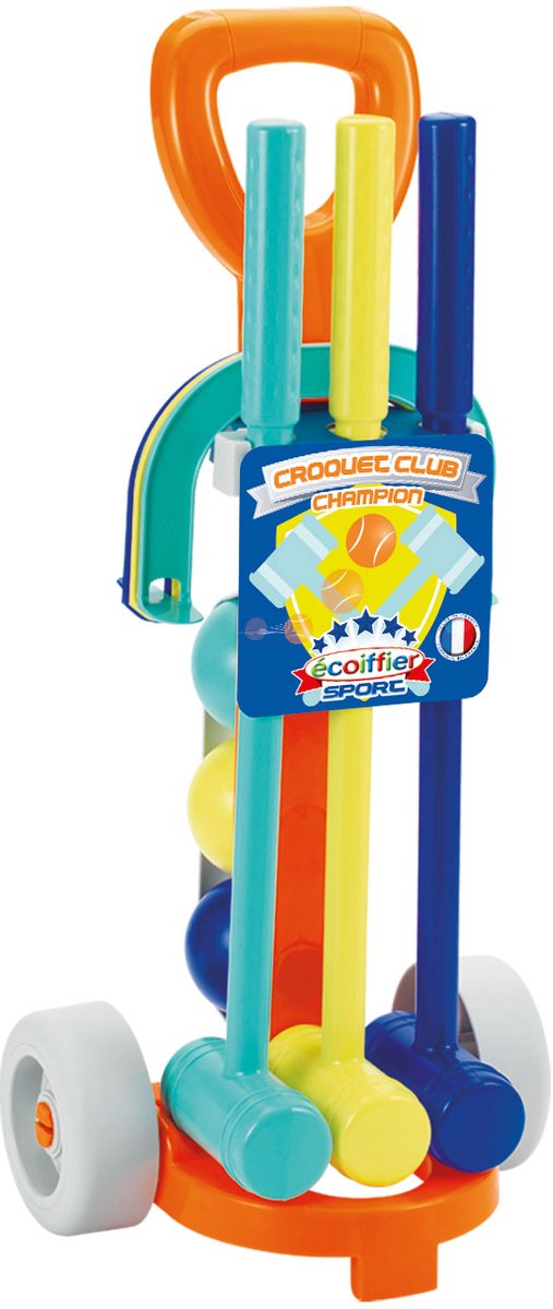 Ecoiffier Croquet Set - Croquetspel - 3 ballen, 3 hamers en 6 poortjes