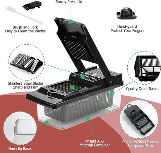 Fullstar Groentehakselaar & Groentesnijder voor Keuken - Handmatige Multihakker voor Ui Wortel Tomaat Aardappel - Snel en Gelijkmatig Blokjes Snijden - Keukengereedschap & Gadgets (PRO 2-en-1, Wit Fullstar Groentehakselaar & Groentesnijder voor Keuken - Handmatige Multihakker voor Ui Wortel Tomaat Aardappel - Snel en Gelijkmatig Blokjes Snijden - Keukengereedschap & Gadgets (PRO 2-en-1, Wit