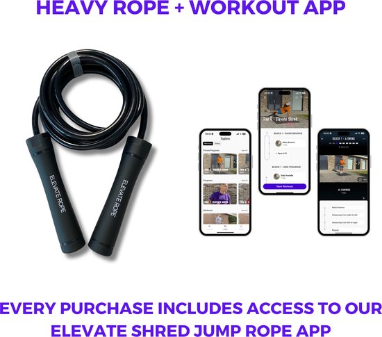 Elevate Gravity Heavy Rope 10 Feet PVC Weighted Jump Rope, 10 Mm Thick