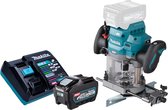 Makita RP 001 GT101 Draadloze bovenfrees 40 V max. 12 mm borstelloos + 1x accu 5.0 Ah + lader