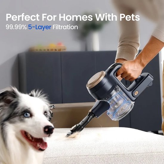 Aspirateur balai Eszenzics™ ProP11 - Sans fil - Aspirateur puissant 30 kPa - 60 minutes - Brosse démêlante - Filtre 4 couches - Affichage LED - Aspirateur à main