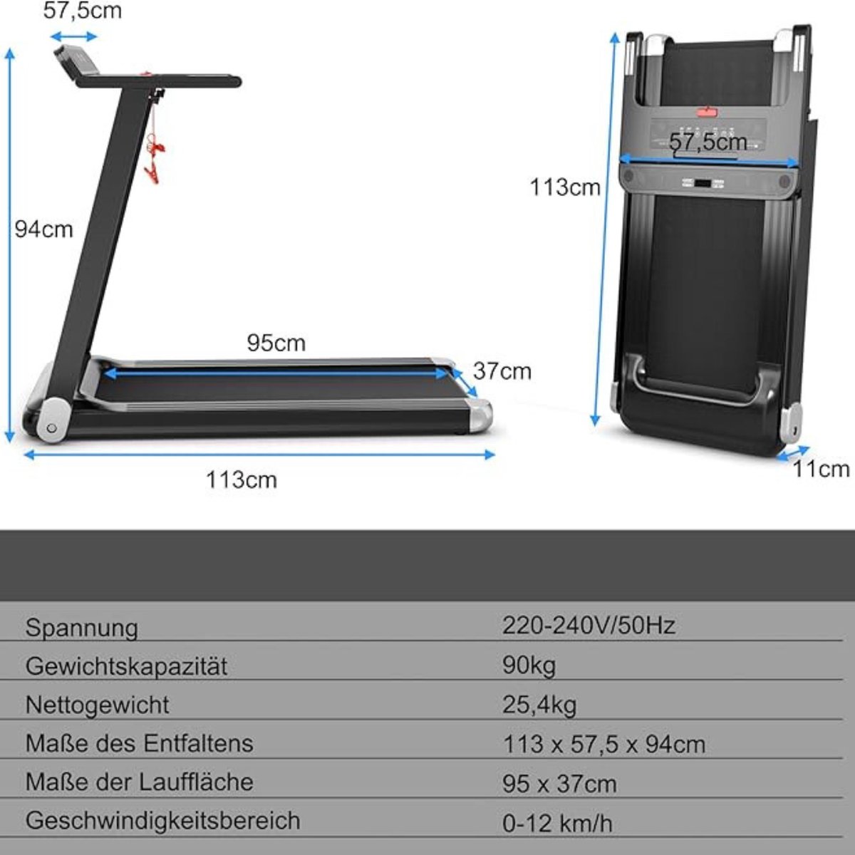 Equivera loopband inklapbaar - loopband - loopband fitness - loopband elektrisch - loopband fitness inklapbaar - loopband opvouwbaar