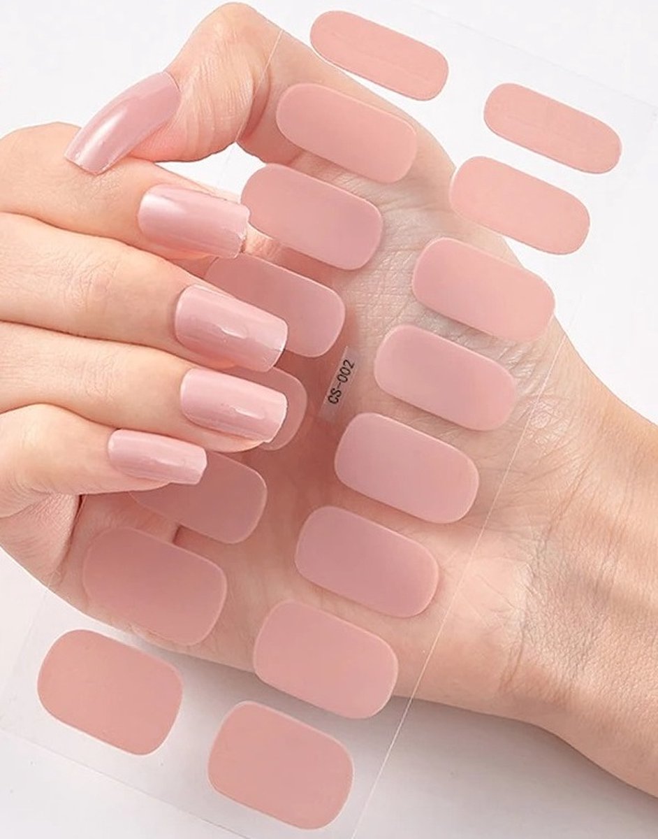 Goedkoopste WiseGoods Luxe Gel Nagel Wrap - Gellak Sticker - Gelnagels - Plaknagels Stickers - Nepnagels - Nail Art - Kunstnagels - Roze