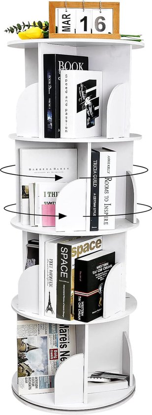 Tribesigns Boekenkast, 5-traps gebogen boekenkast, 180 cm hoog