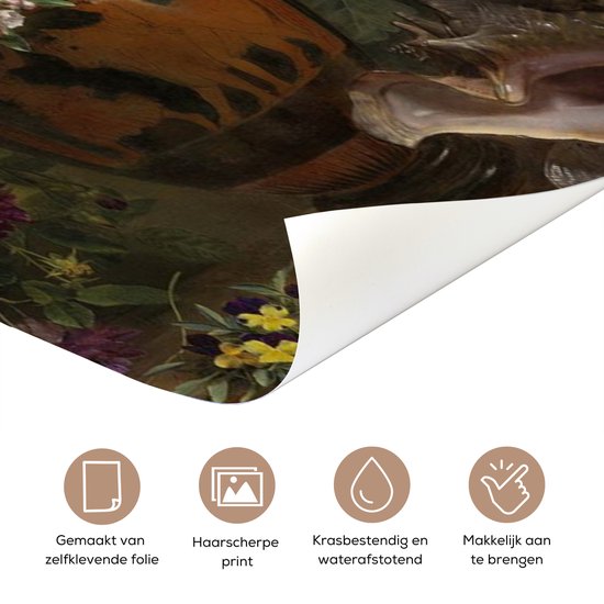 Sticker de porte Nature morte avec des fleurs dans un vase grec - Maîtres anciens - Art - 95x235 cm - Poster de porte