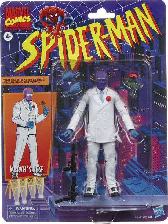 Hasbro SpiderMan - Marvel's Rose Marvel Legends Retro Collection 15 cm Actiefiguur - Multicolours