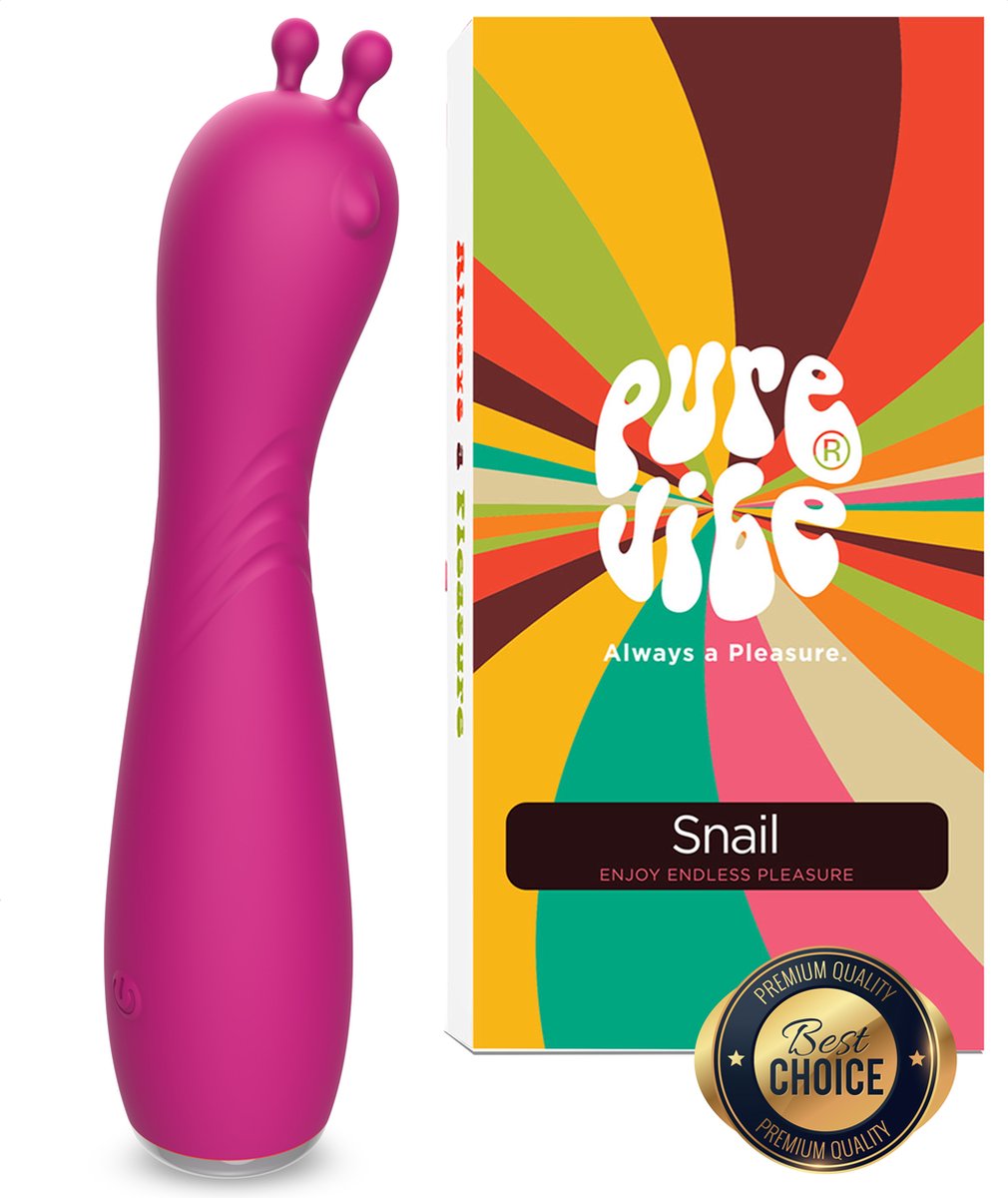 PureVibe® Snail Unieke Clitoris Massager en Vibrator - Vibrators voor Vrouwen - Fluisterstil & Discreet - Erotiek Sex Toys voor koppels - Vibromasseur Stimulator Homme & Femme - Roze