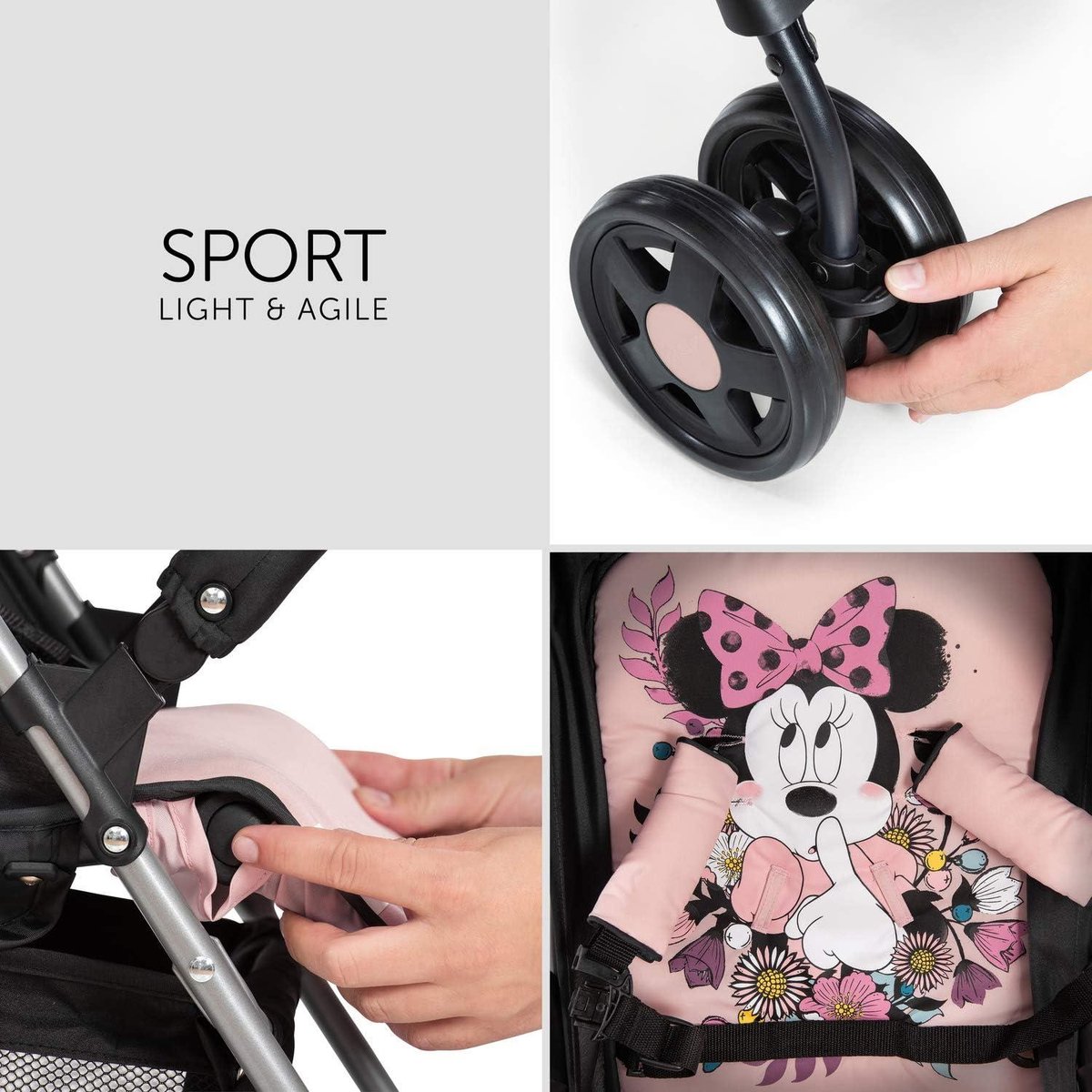 Lichtgewicht buggy tot 18 kg | Ligstand | Geboorte | Compact inklapbaar | Grote boodschappenmand - Rood. Buggy inklapbaar vliegtuig – foto 5