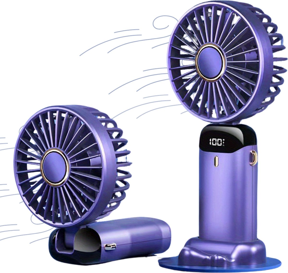 Bovista Ventilator Staand - Ventilatoren - Tafelventilator - Statief - Extra Verkoelend - Aircooler - Cooling Fan - Cooler - Paars