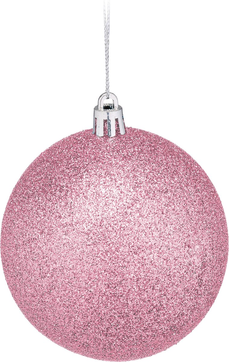 kerstballen - set van 110 - met slinger - plastic - onbreekbaar - roze – foto 6