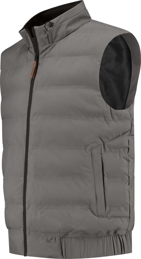 Travelin- Gilet doublé pour homme - Déperlant - Gris foncé