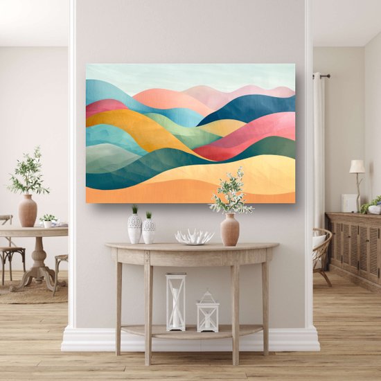 Tableaux d'art abstrait sur verre - Peinture moderne sur verre - Peinture sur verre Salon - Tableaux modernes - Tableau plexiglas - Art mural verre acrylique 90x60 cm