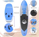 Bol.com SereneLife SLSUPB125 Free Flow SUP - Stand-Up Paddle-Board - Incl acc - 10.5ft - Max. 125kg - Blauw aanbieding