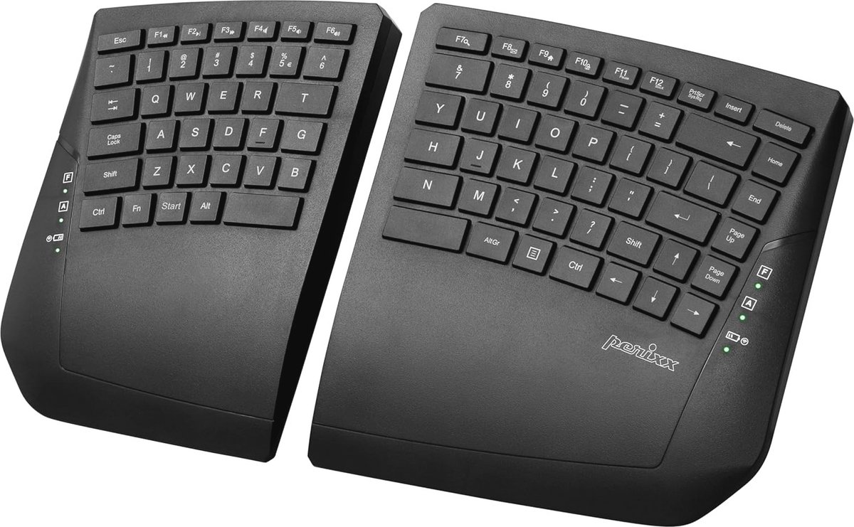 Draadloos Ergonomisch Split-Toetsenbord met Instelbare Hellingshoek - Amerikaanse Lay-out