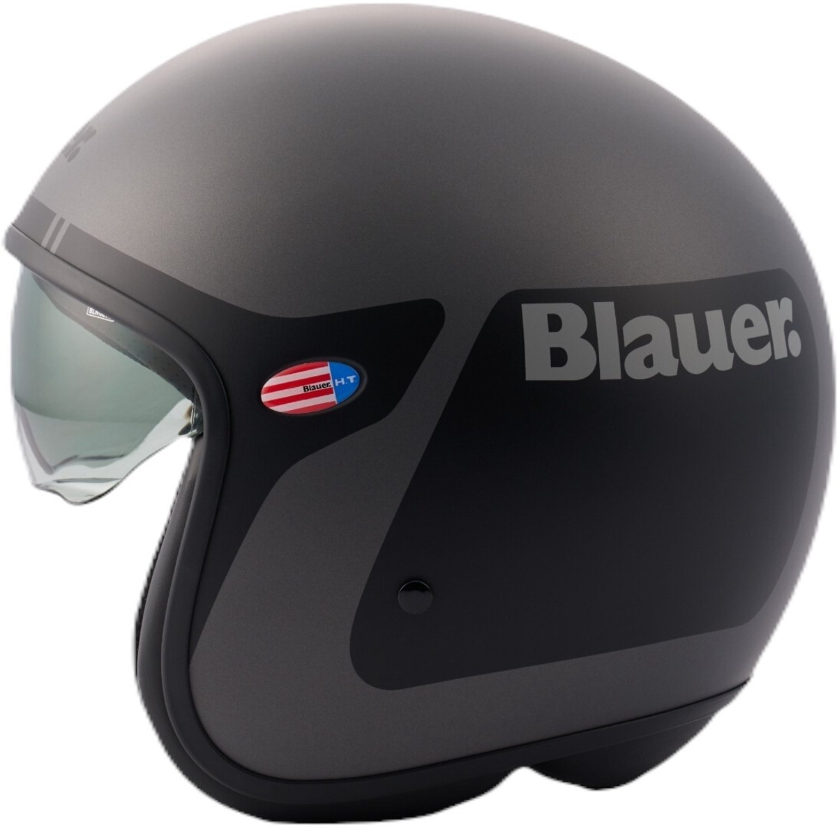 Blauer Pilot GO Mat Titanium Jethelm - Helm
