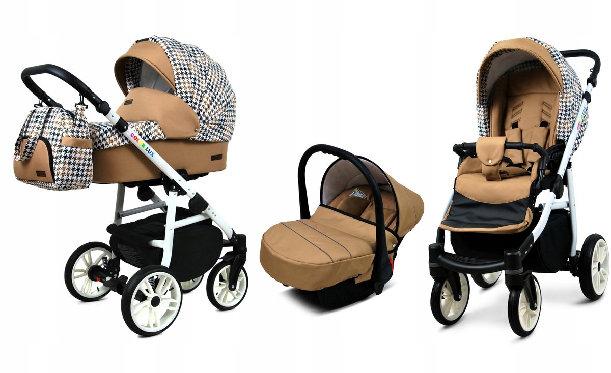 BabyLux® COLORLUX 3in1 Kinderwagen - Opklapbaar met Reiswieg - Product - €399,00