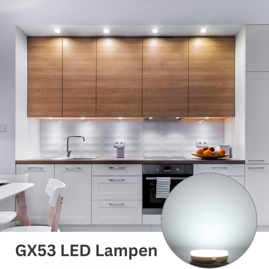 Ampoule LED Prinos avec culot GX53 - Lumière blanche froide 6 500 K - 5 W = 40 W - PACK DE 3