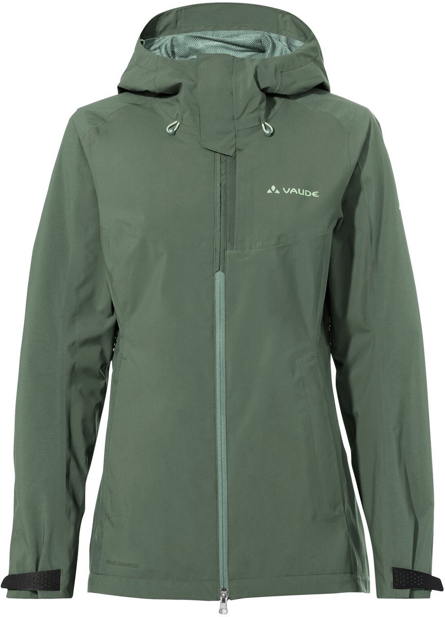 VAUDE Women’s Elope Jacket II Jas Regenjas outdoorJas Regenjas met kap Hardshell Jas Regenjas waterdicht Dames Outdoorjas Agave
