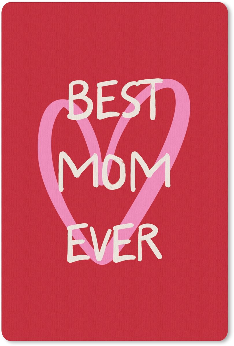 Muismat 18x27 cm - Mousepad Moeder - Quote - Hartje - Rood - Muismatten