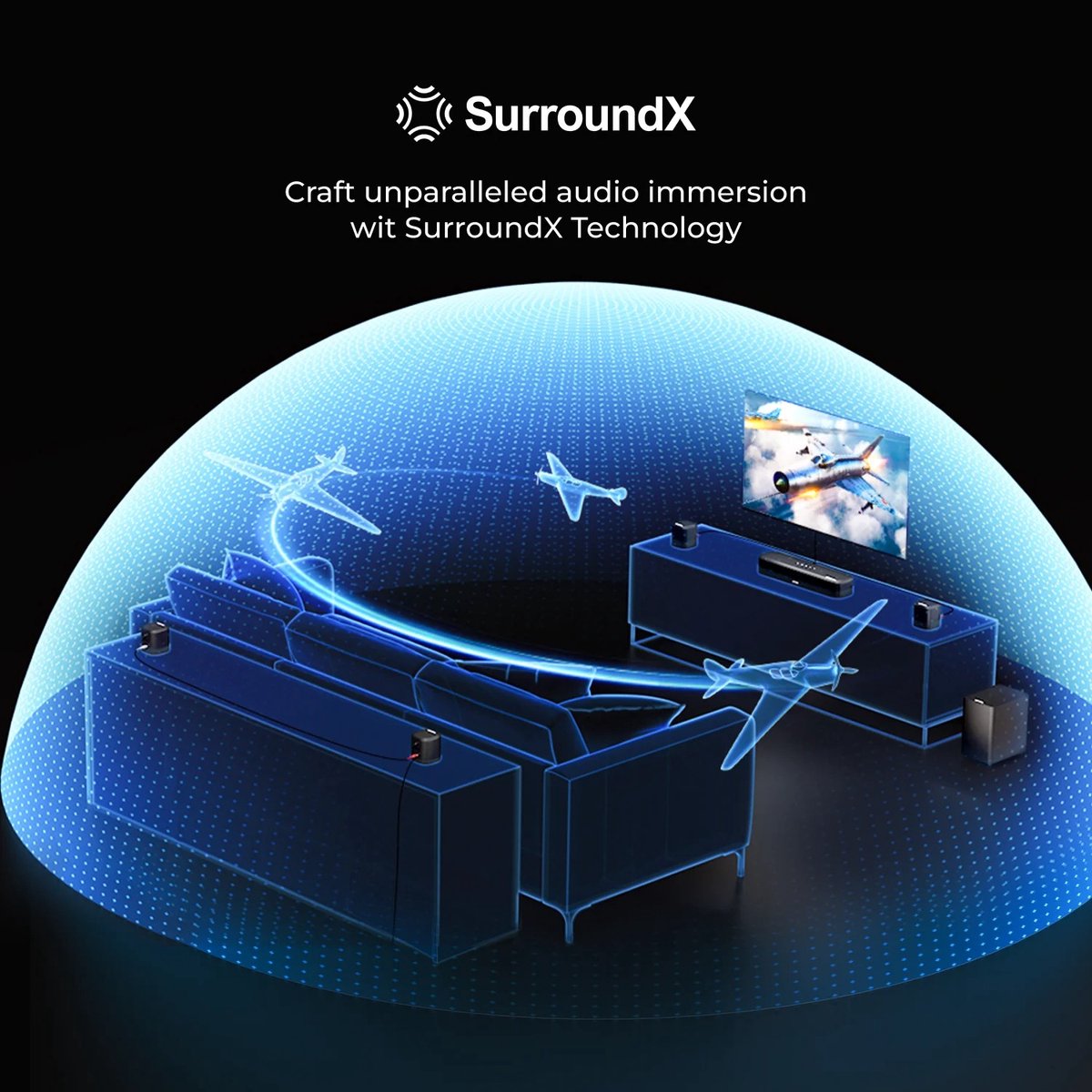 Mila Soundbar met Subwoofer en Bluetooth - afbeelding 2