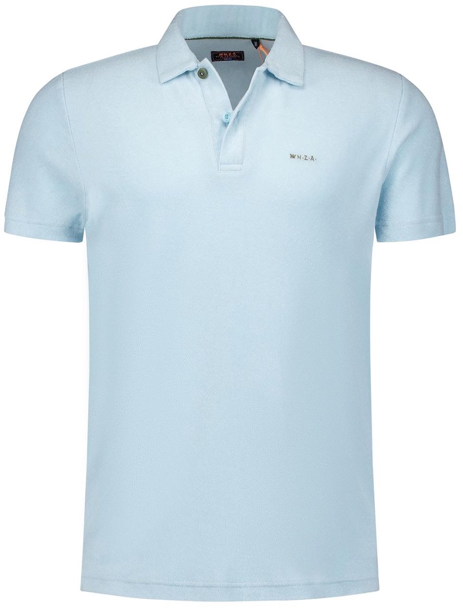 NZA Lichtblauwe badstof polo bol - Main Image