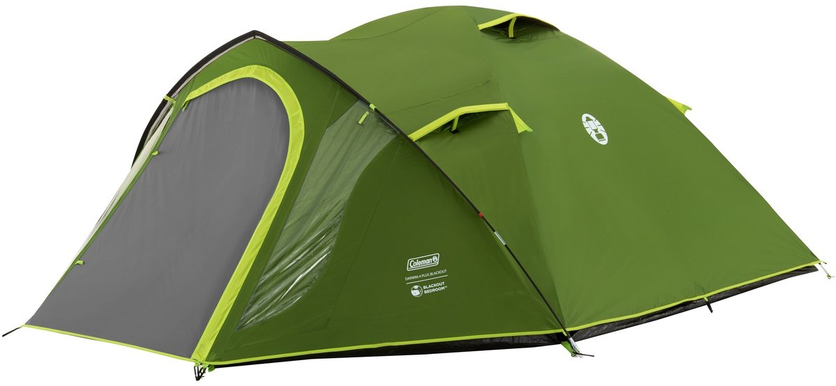 Coleman Darwin 4 Plus Blackout familietent – 4 persoons tent – verduisterende tent – waterdicht - groen – foto 8