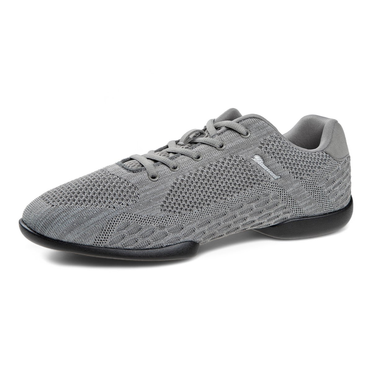 Salsa danssneaker TUNE 213 - 503 - 398 - Gesplitste zool - Twee draaipunten - Lichtgewicht ademend mesh - Zachte voetbed - Flexibele - Unisex danssneakers - Dansen binnen & buiten - Latin, Bachata, Zouk - Diamant - Grijs - 42.5