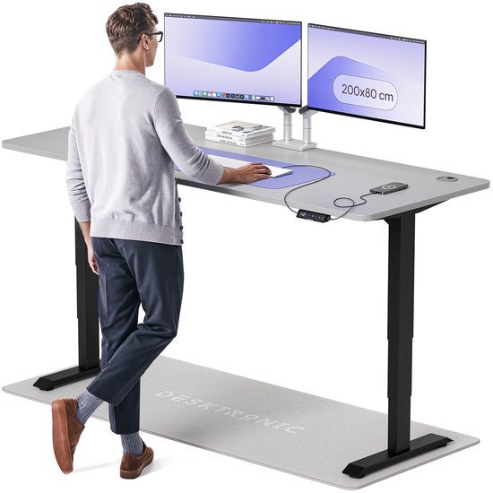 Desktronic HomePro Bureau - Elektrisch zit-sta - 200x80cm - Bol