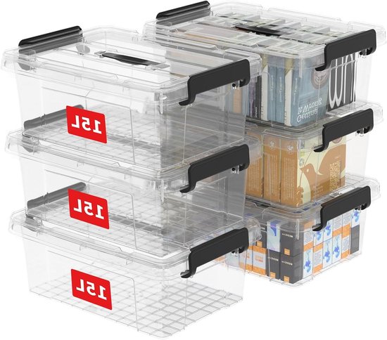 Cetomo 5L*3 Tiroirs de Rangement en Plastique, Organisateurs de Bureau, Tour de Rangement pour