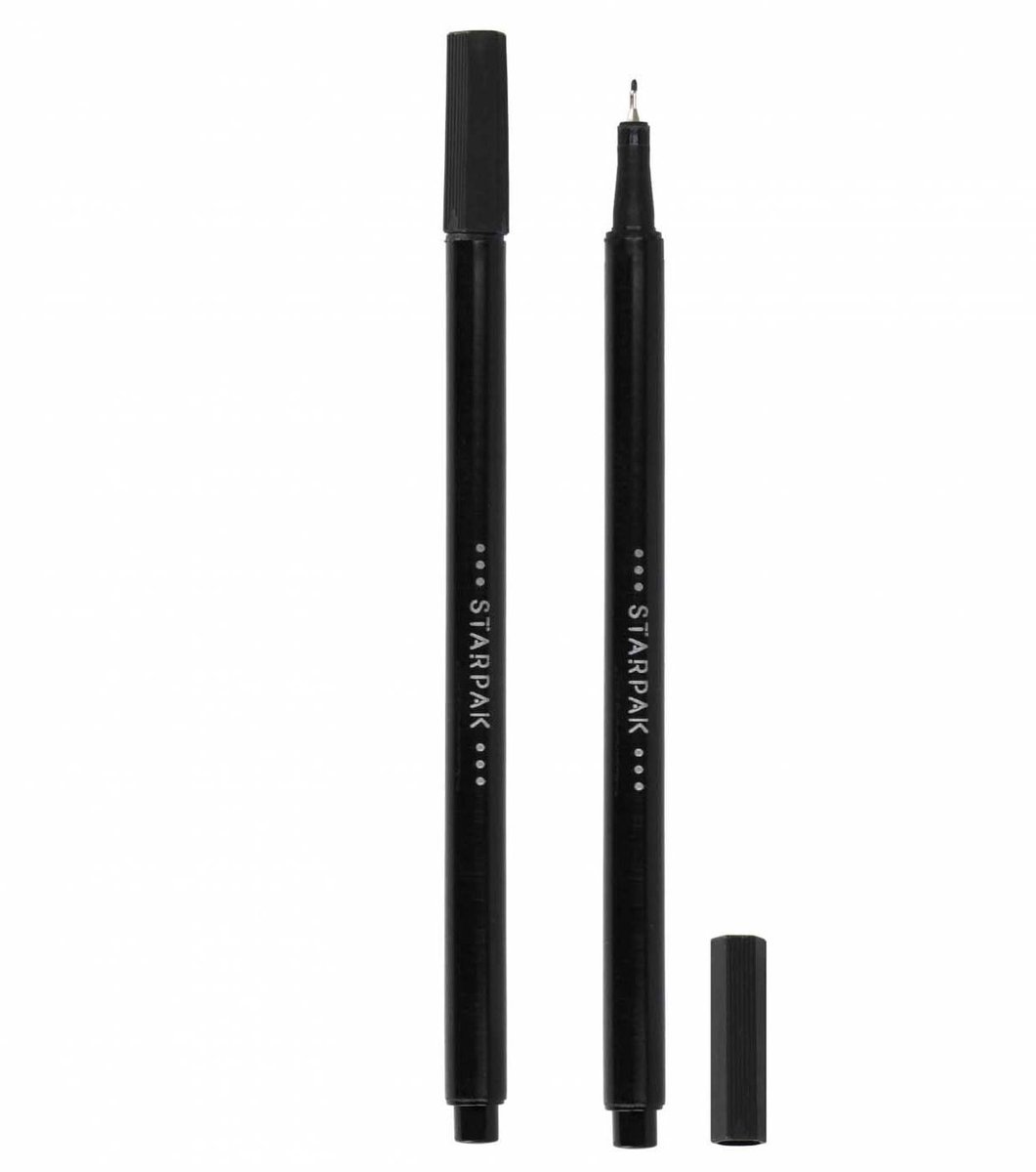 Fineliner Rond 0,4 Zwart, 20st.