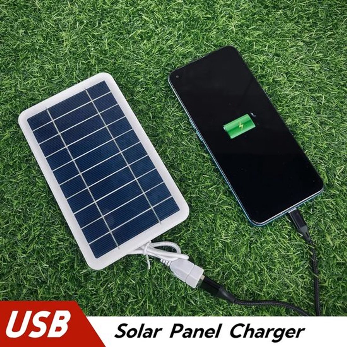 Mini Zonnepaneel USB 5V 2W – Lichtgewicht Noodoplader ...