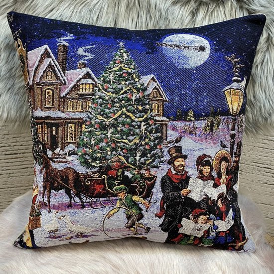 Coussin koho Père Noël 45x45 - Moderne - Salon - Salon - Chambre - Salle à manger - Sierkussen - Housse de coussin - Motif Chat