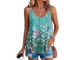 dames zomer top sexy mouwloos T-shirt nieuw spaghetti cami bovenstuk zomermode shirt ronde hals blouses basic tops L