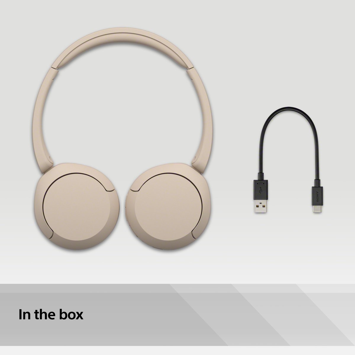 Afbeelding 2 van Sony WH-CH520 - Draadloze on-ear koptelefoon - Beige