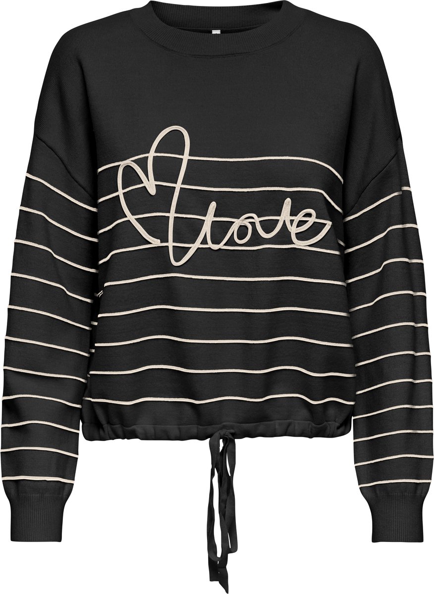 ONLY - ONLSIGNE LIFE LS TEXT DETAI ONECK CC KNT - Meisjes - Gebreide truien