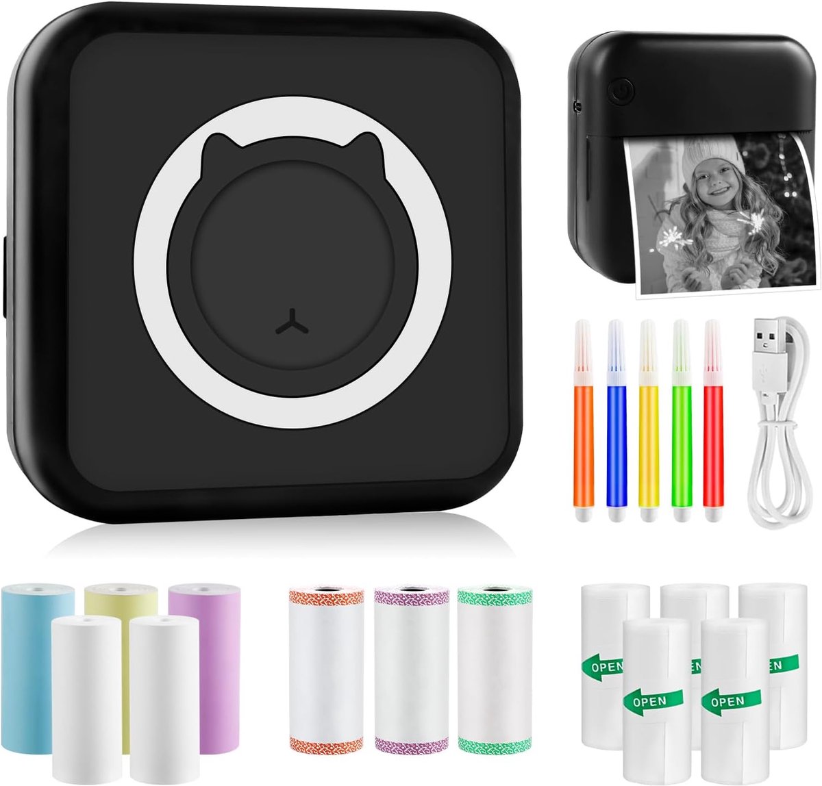 Draagbare Mini Fotoprinter - Draadloze Thermische Printer voor Smartphone